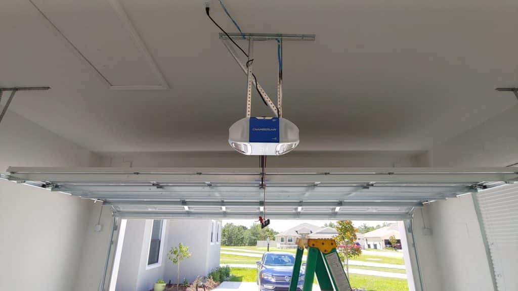 garage door opener light blinking